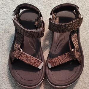 Teva Brown Patterned Sport Sandals